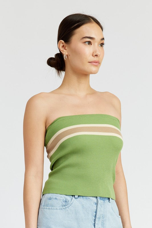Always24 STRIPED TUBE TOP - Always24