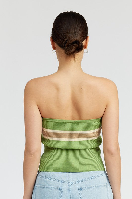 Always24 STRIPED TUBE TOP - Always24