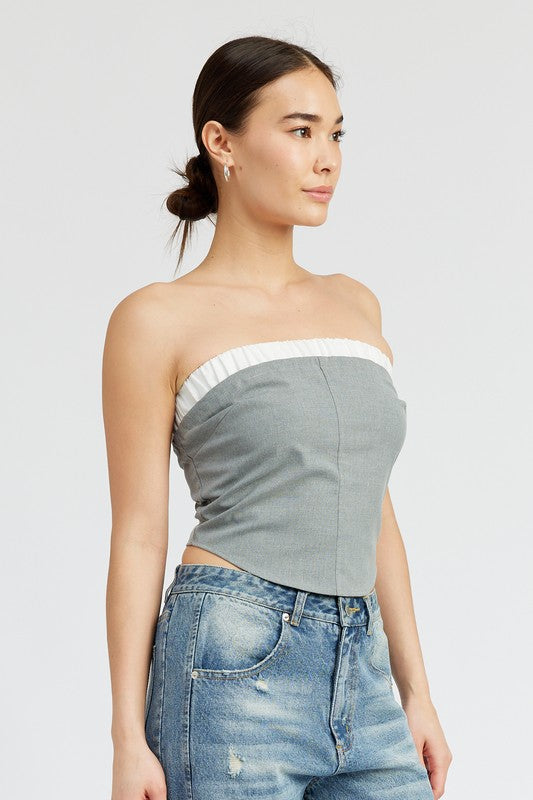 Always24 CONTRASTED TUBE TOP - Always24