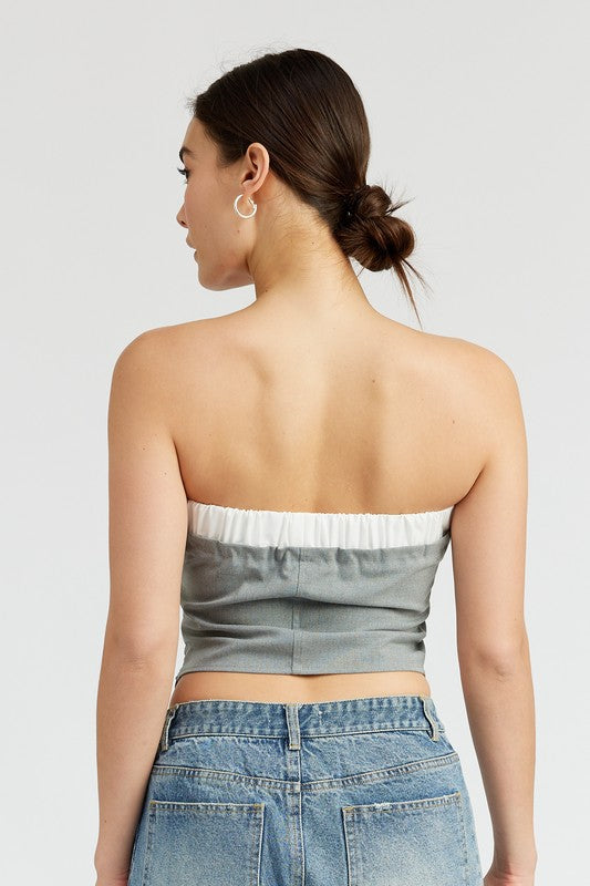 Always24 CONTRASTED TUBE TOP - Always24