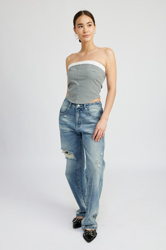 Always24 CONTRASTED TUBE TOP - Always24