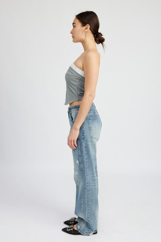 Always24 CONTRASTED TUBE TOP - Always24