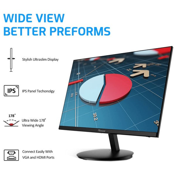 Norcent 24 Inch Frameless Computer Monitor - Always24