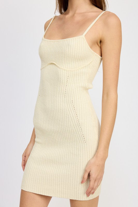 SPAGHETTI STRAP BODYCON DRESS - Always24