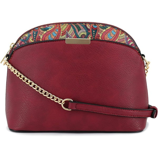 Always24 Paisley Accent Small Dome Crossbody Bag - Always24