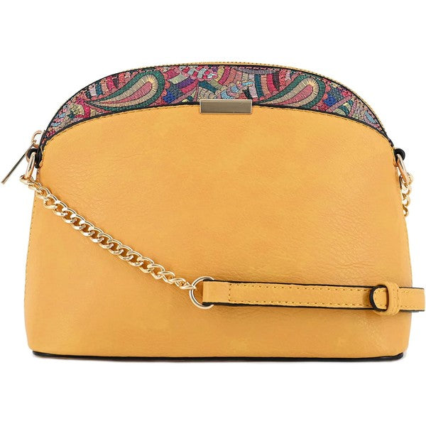 Always24 Paisley Accent Small Dome Crossbody Bag - Always24