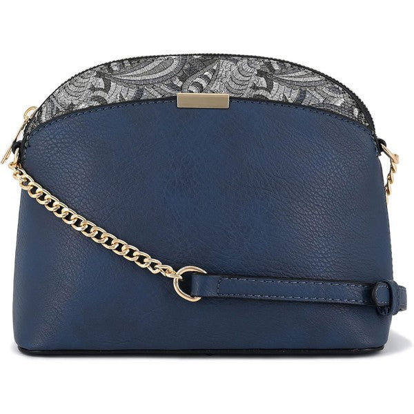 Always24 Paisley Accent Small Dome Crossbody Bag - Always24