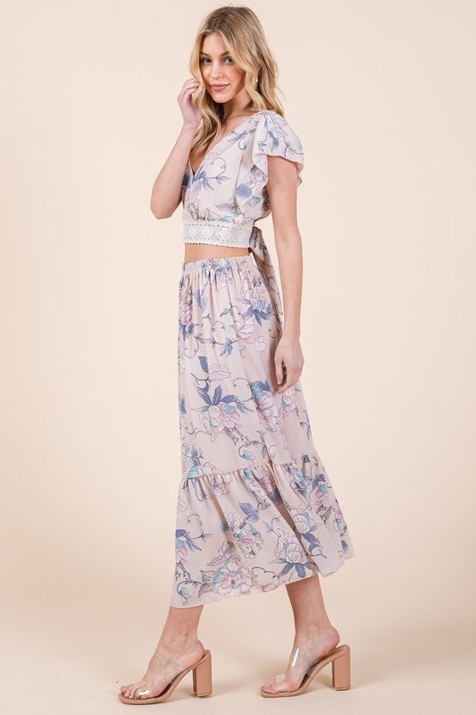 Always24 Floral Print Skirt Set - Always24
