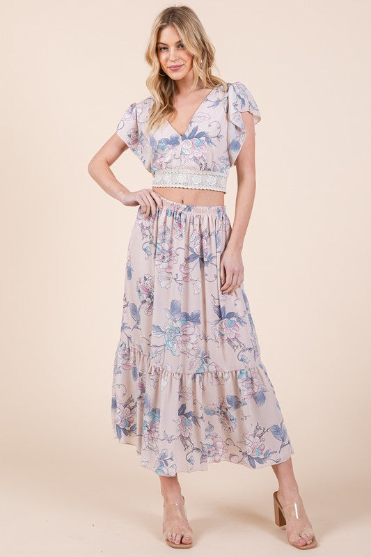 Always24 Floral Print Skirt Set - Always24
