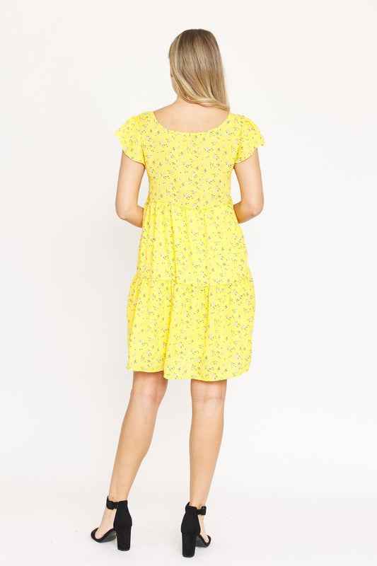 Always24 Floral Flutter Sleeve Tunic
