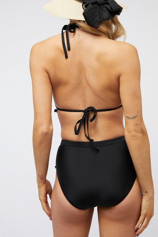 Always24 Solid Bikini Set With Pompom - Always24