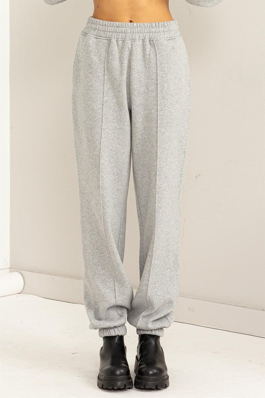 Always24 High-Waisted Pintuck Sweatpants - Always24