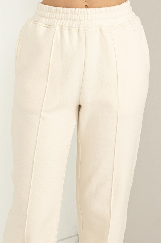 Always24 High-Waisted Pintuck Sweatpants - Always24