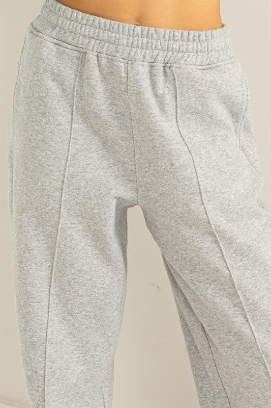 Always24 High-Waisted Pintuck Sweatpants - Always24