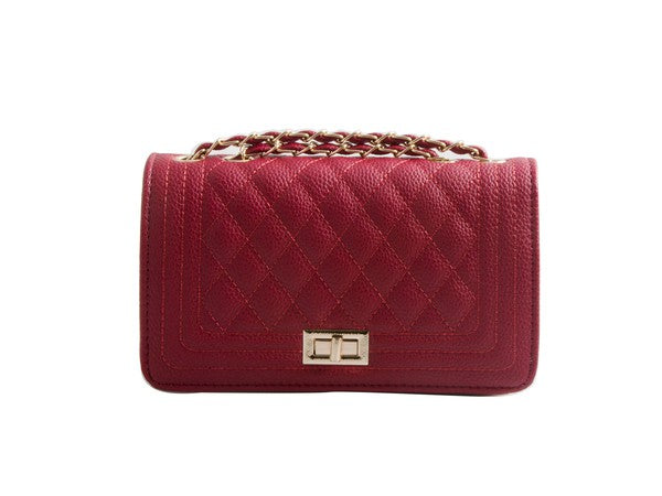 Luxury PU Leather Quilted Fashion Bag - Trendy & Stylish - Bella Chic