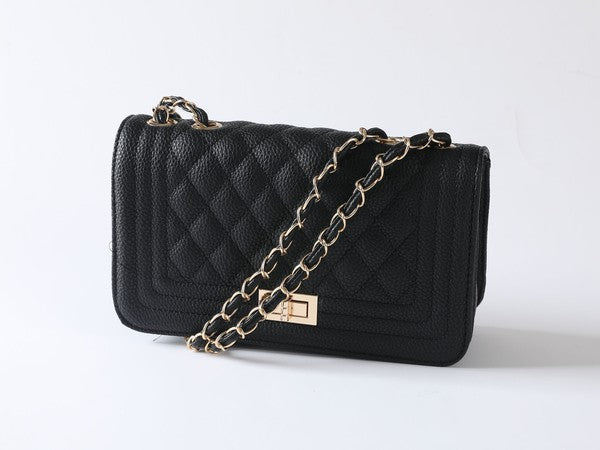 Luxury PU Leather Quilted Fashion Bag - Trendy & Stylish - Bella Chic