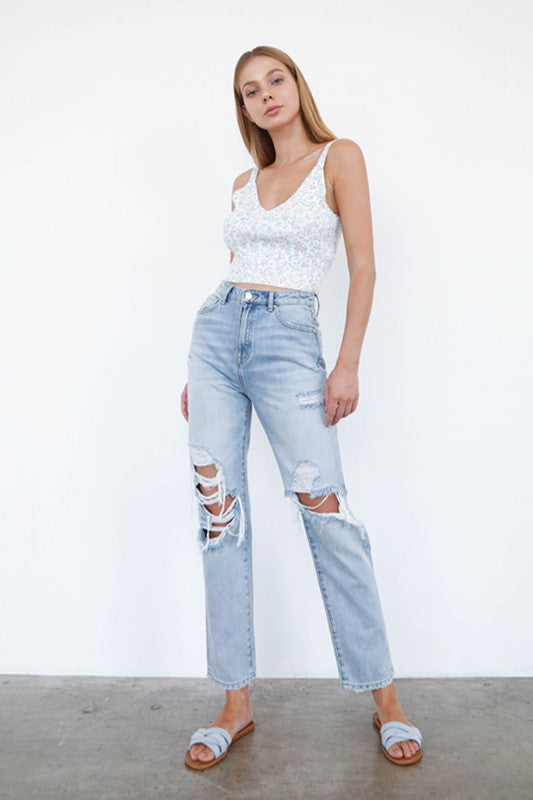 MID-RISE LOOSE FIT JEANS - Always24