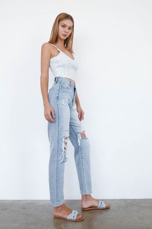 MID-RISE LOOSE FIT JEANS - Always24