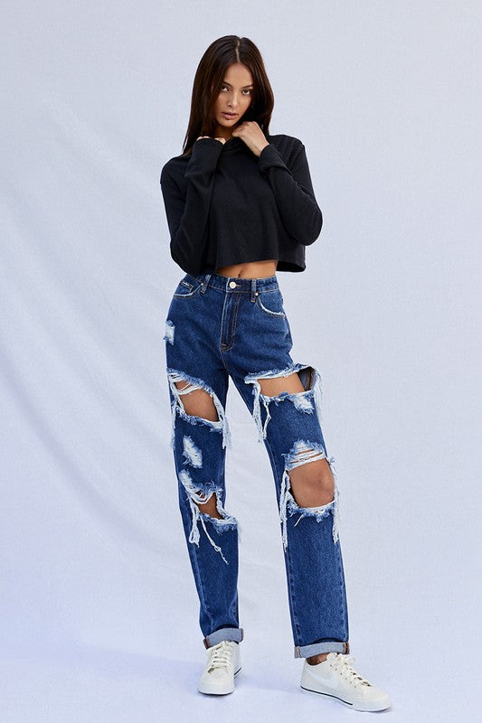Always24 HIGH WAISTED BAGGY JEANS - Always24