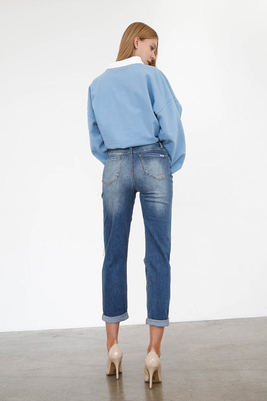 Always24 HIGH RISE GIRLFRIEND JEANS - Always24