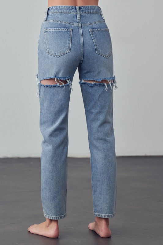 Always24 HIGH RISE STRAIGHT ANKLE JEAN - Always24