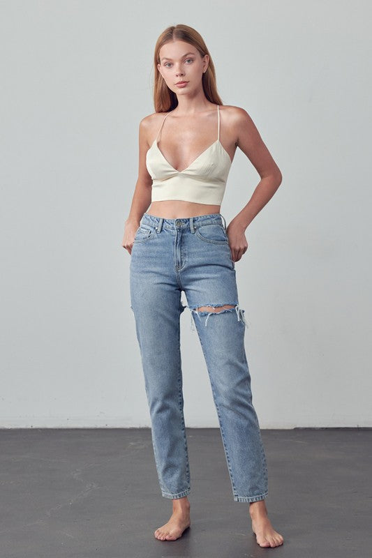 Always24 HIGH RISE STRAIGHT ANKLE JEAN - Always24