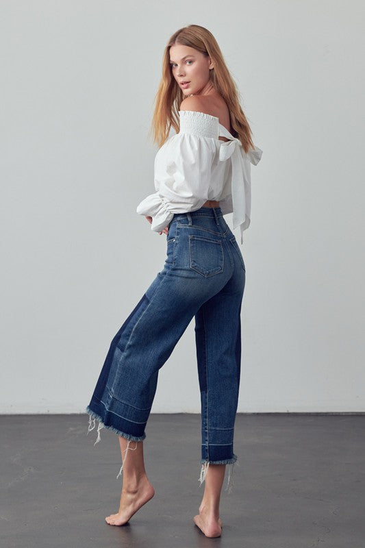 MID-RISE CROP FLARE JEANS - Always24