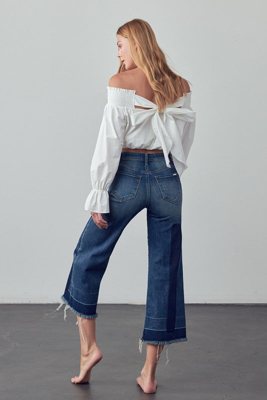 MID-RISE CROP FLARE JEANS - Always24