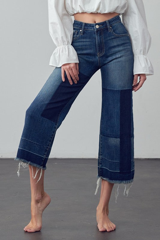 MID-RISE CROP FLARE JEANS - Always24