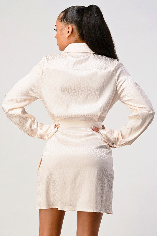 Leopard Print Shirt Dress - Stylish & Comfortable - Wildside Clothing