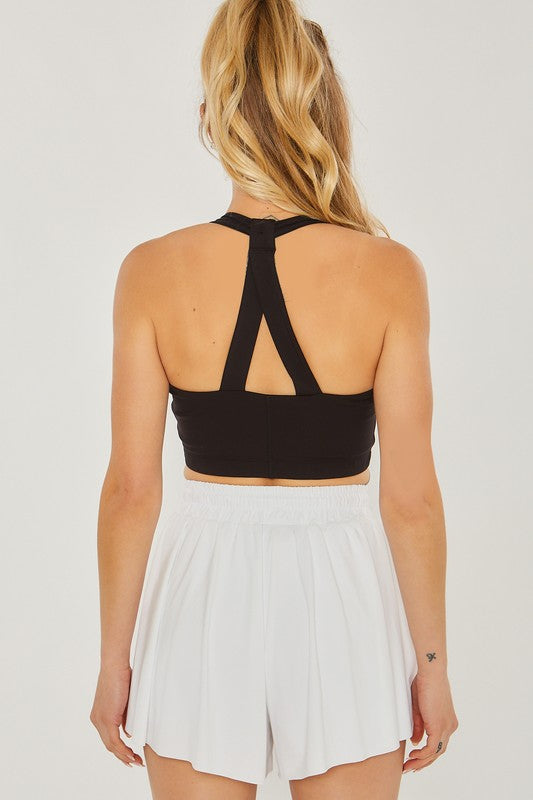 Always24 Crop Halter Back Detail Top - Always24
