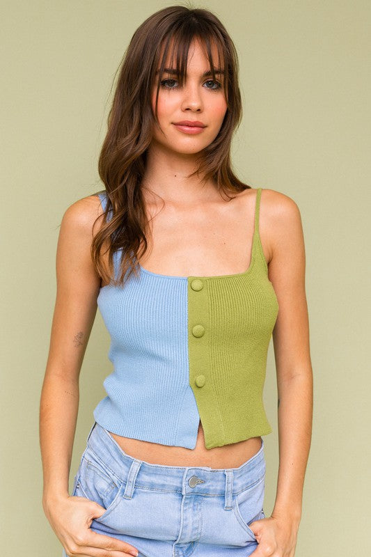 Always24 Button Front Sweater Top - Always24