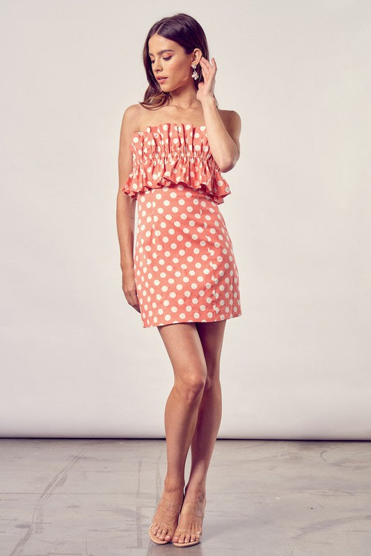 Alway24 Ruffle Polka Dot Dress - Always24