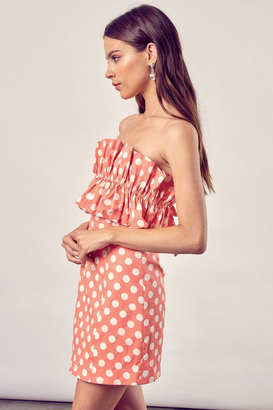 Alway24 Ruffle Polka Dot Dress - Always24