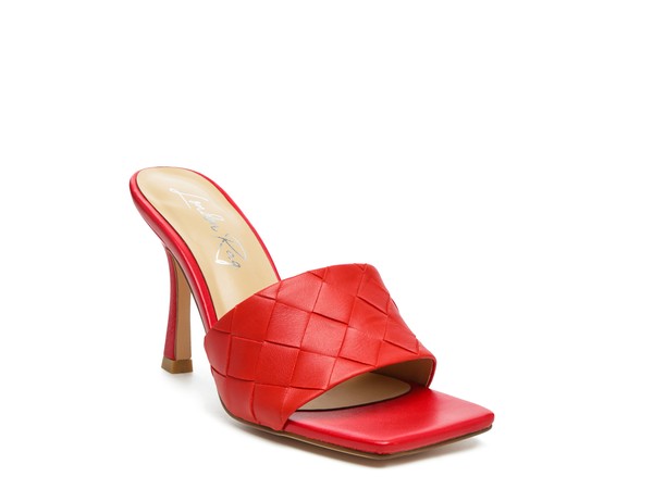 High Heeled Woven Square Toe Sandal - Elegant Summer Style - ShoeEmpire