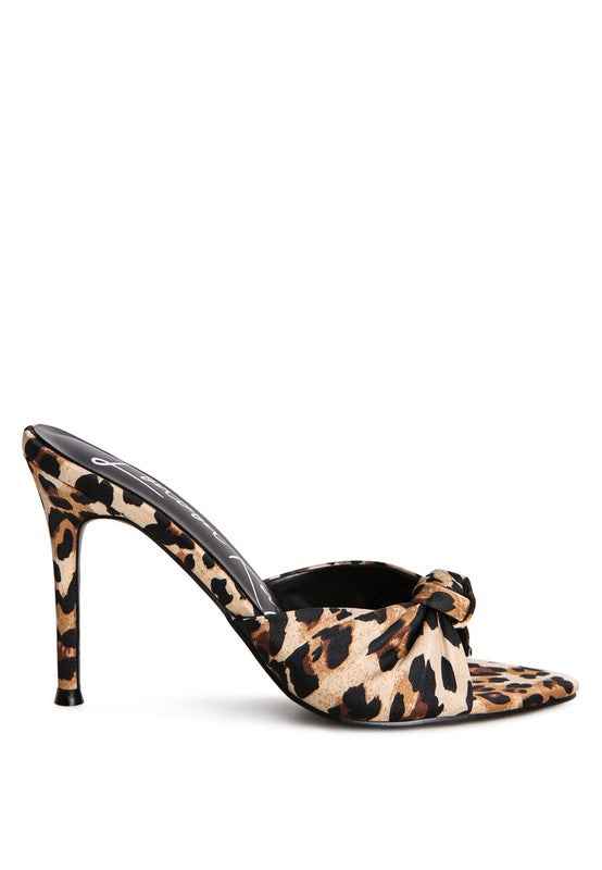 Always24 FIRST CRUSH SATIN KNOT HIGH HEELED SANDALS