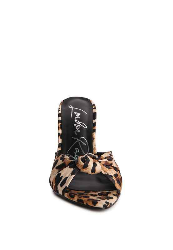 Always24 FIRST CRUSH SATIN KNOT HIGH HEELED SANDALS