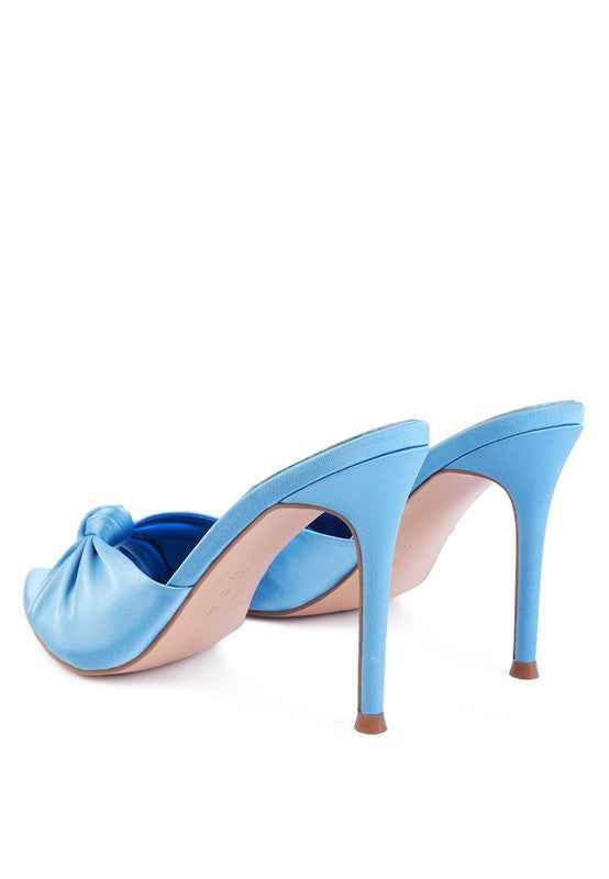 Always24 FIRST CRUSH SATIN KNOT HIGH HEELED SANDALS