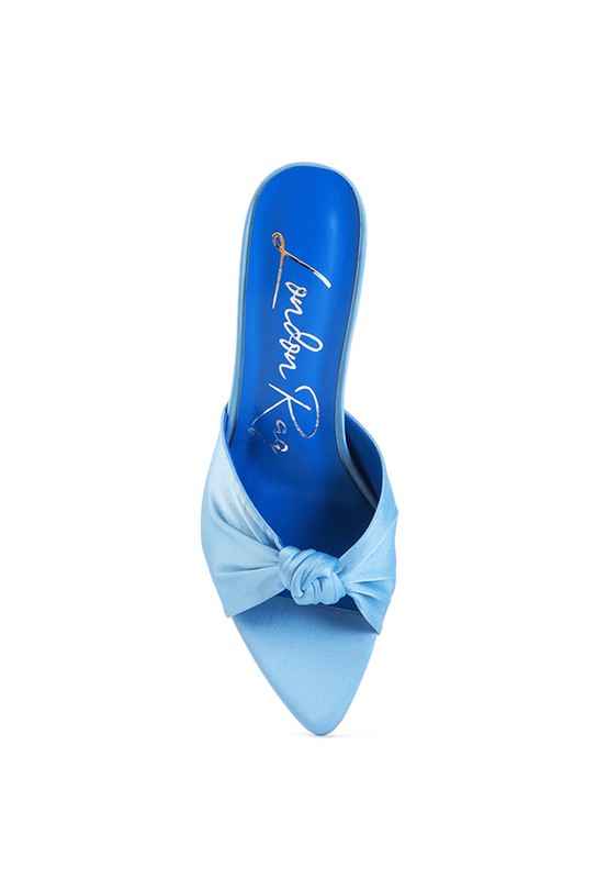 Always24 FIRST CRUSH SATIN KNOT HIGH HEELED SANDALS