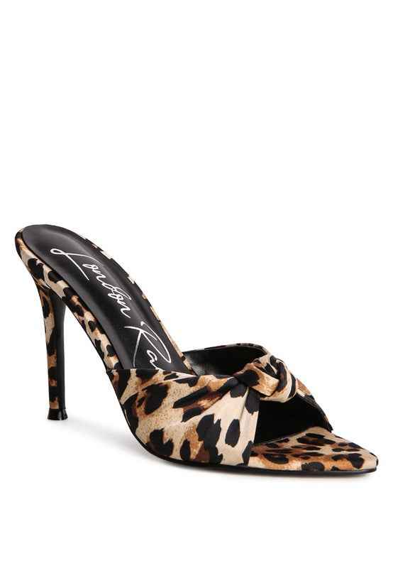 Always24 FIRST CRUSH SATIN KNOT HIGH HEELED SANDALS