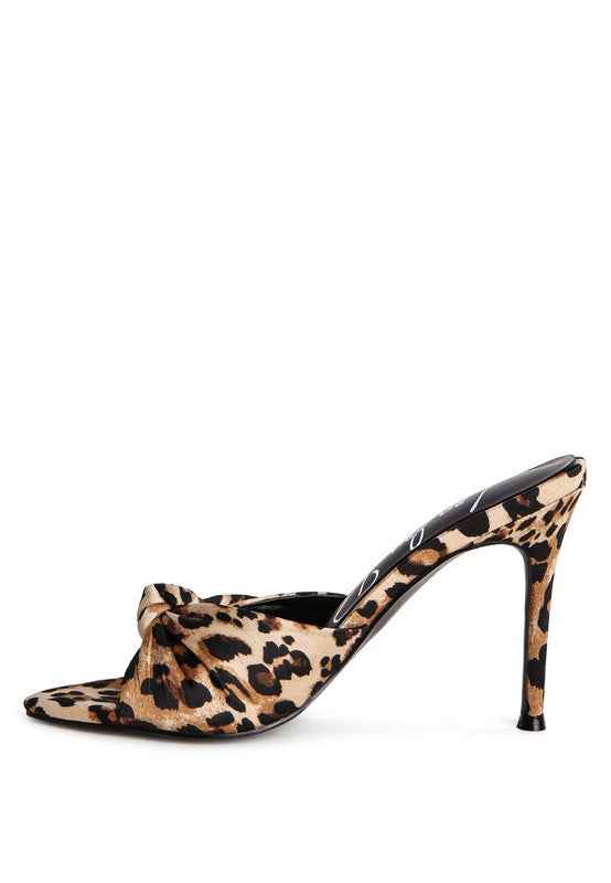 Always24 FIRST CRUSH SATIN KNOT HIGH HEELED SANDALS