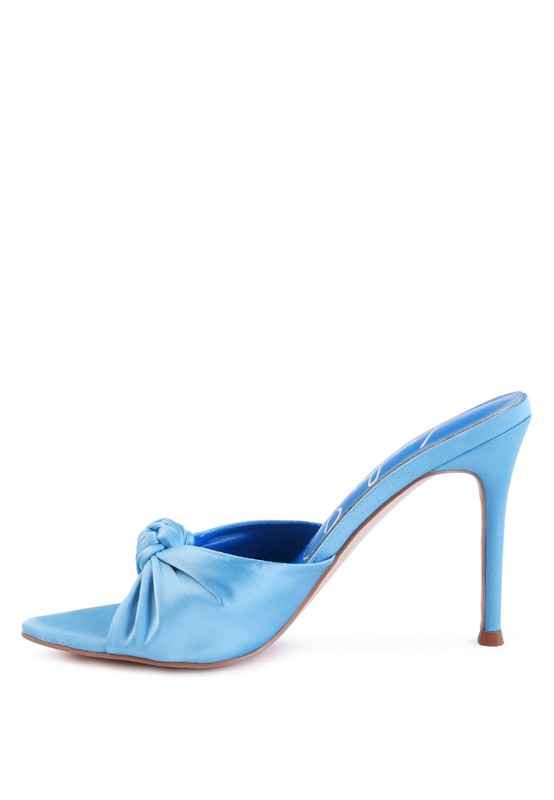 Always24 FIRST CRUSH SATIN KNOT HIGH HEELED SANDALS