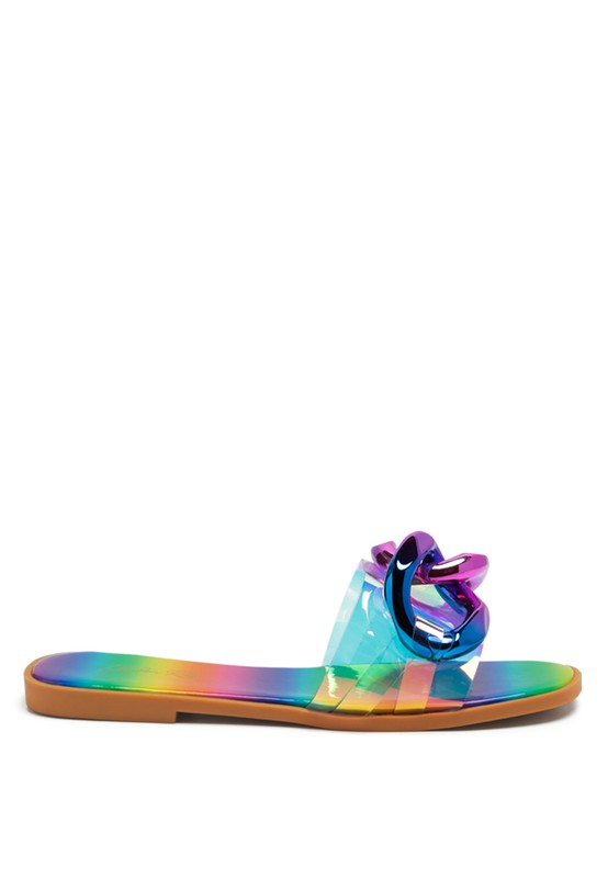 CAROONS CLEAR SLIDE FLATS - Always24