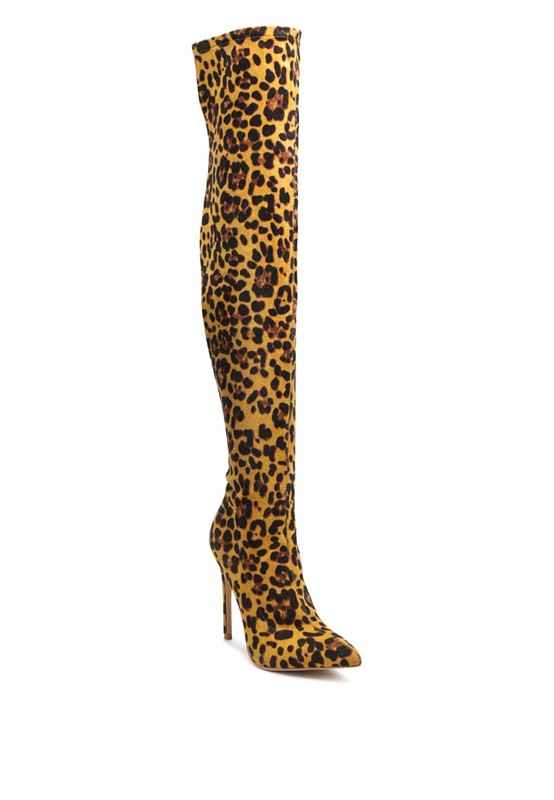 Always24 Vegan Leather The Knee Block Heeled Boots