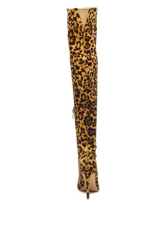 Always24 Vegan Leather The Knee Block Heeled Boots