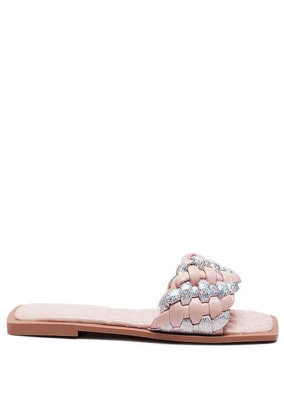 Always24 ALLIUM METALLIC WOVEN STRAP FLATS