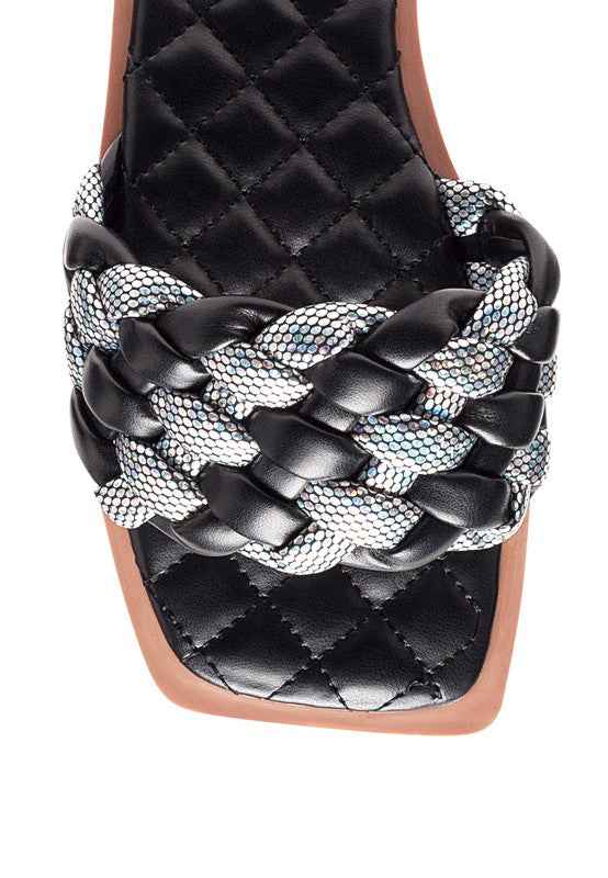 Always24 ALLIUM METALLIC WOVEN STRAP FLATS