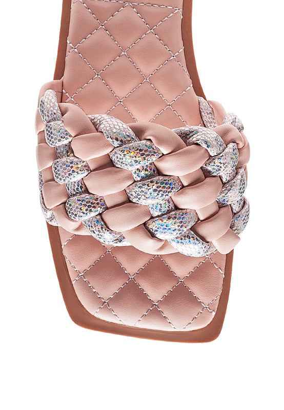 Always24 ALLIUM METALLIC WOVEN STRAP FLATS