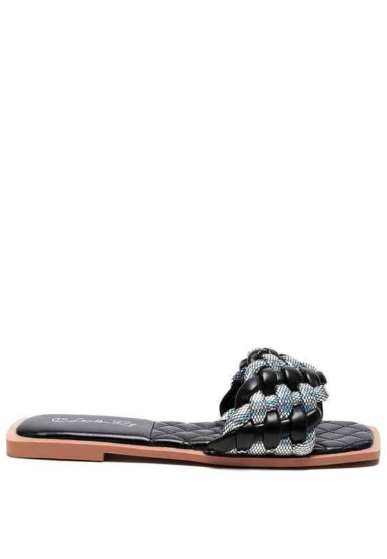 Always24 ALLIUM METALLIC WOVEN STRAP FLATS