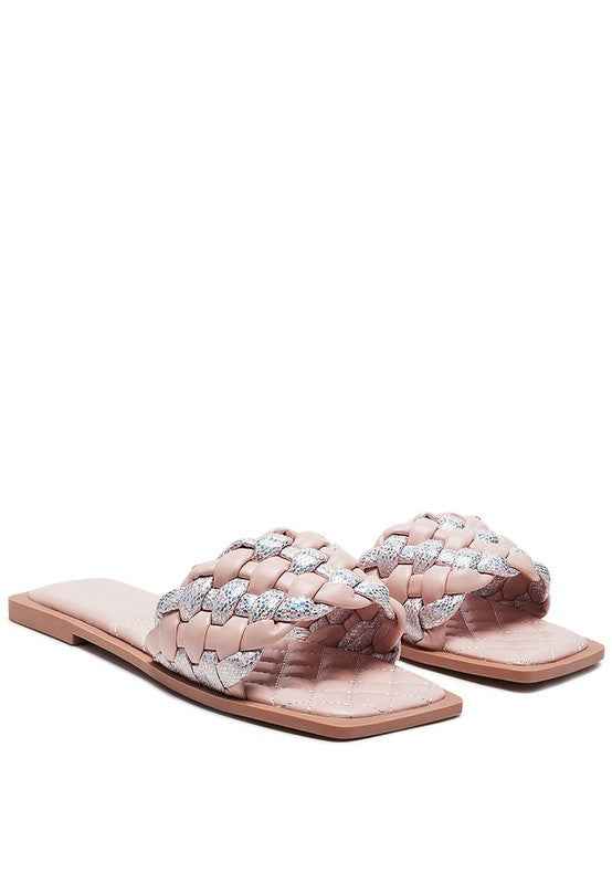 Always24 ALLIUM METALLIC WOVEN STRAP FLATS